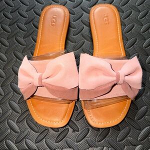 UGG Blush Bow Slide Sandals